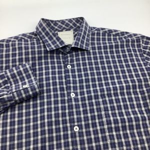 Billy Reid Mens Standard Cut Long‎ Sleeve Button Up Shirt Size Large